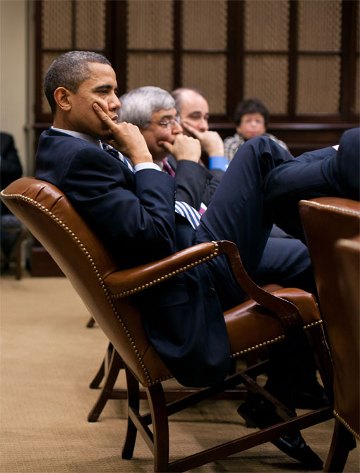 Obama Resting His Feet
